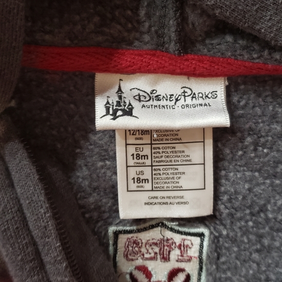 🎄Disney Parks Mickey Mouse Zip Up Hoodie🎄 - Picture 2 of 3